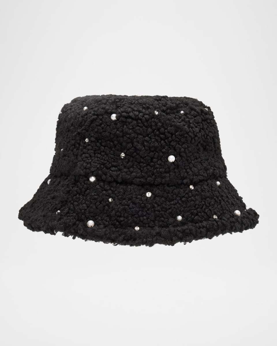 Curly Embellished Bucket Hat